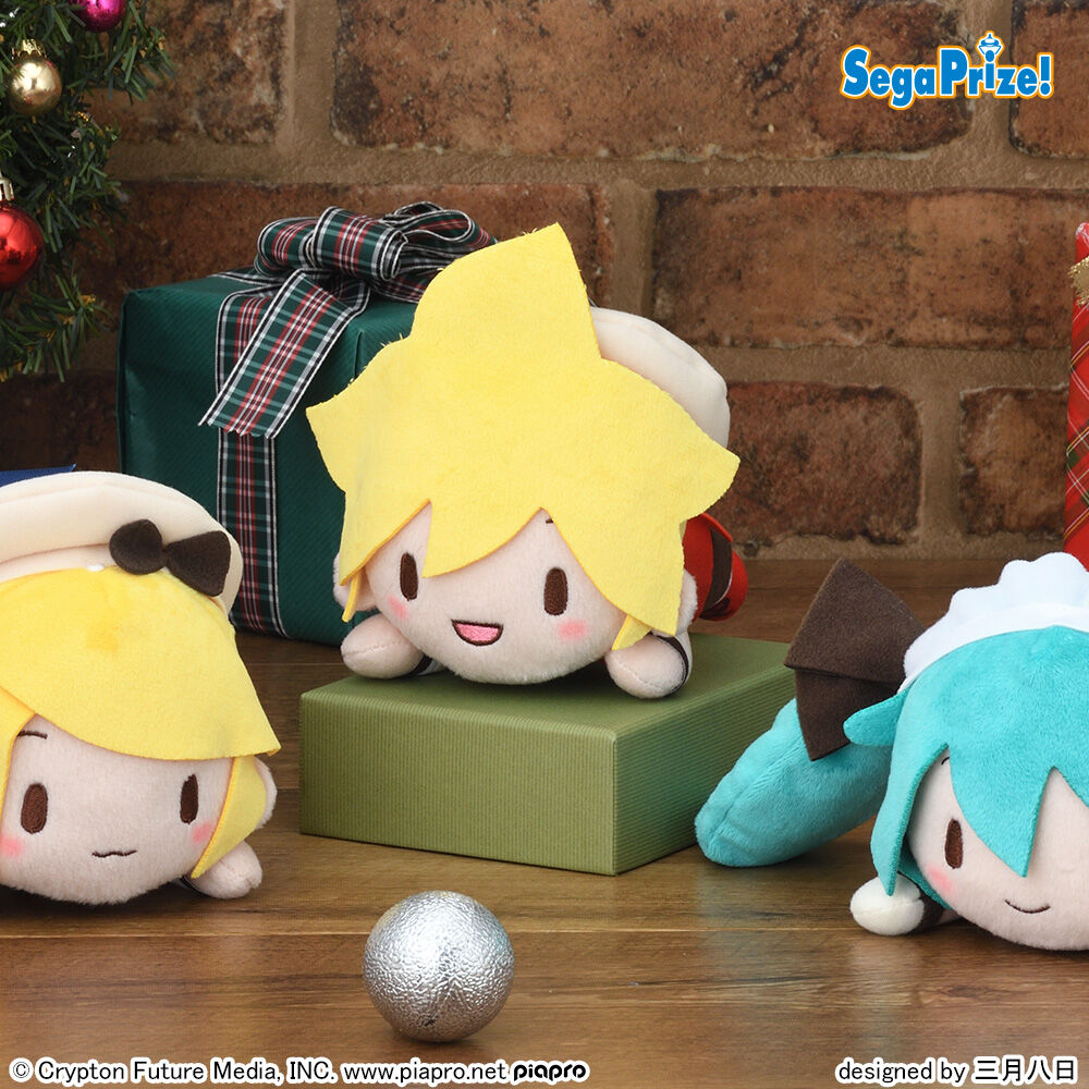 初音ミクシリーズ　ふわぷち　寝そべり　ぬいぐるみ“初音ミク・鏡音リン・鏡音レン”クリスマス2025（EX）