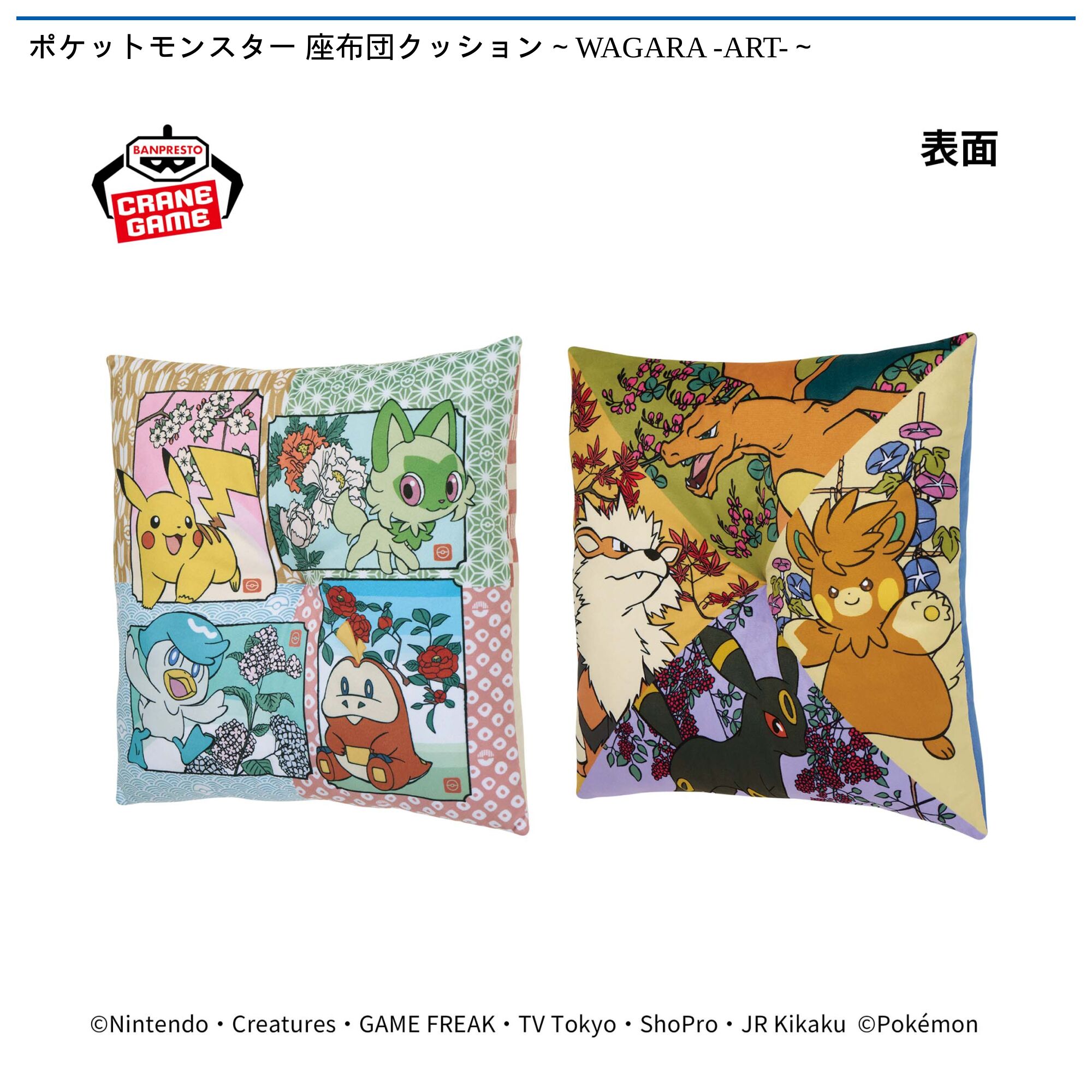 ポケットモンスター 座布団クッション～WAGARA -ART-～