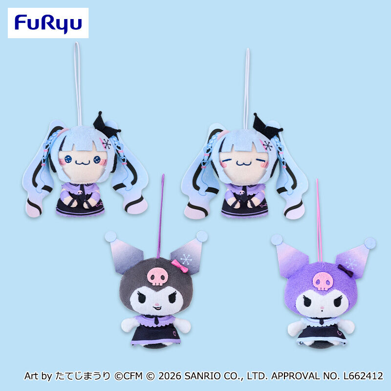 雪ミク×クロミ もちぴこマスコット