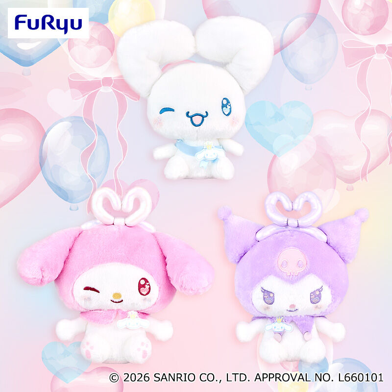 サンリオキャラクターズ　ぷんわりハートフルバルーンBIGぬいぐるみ