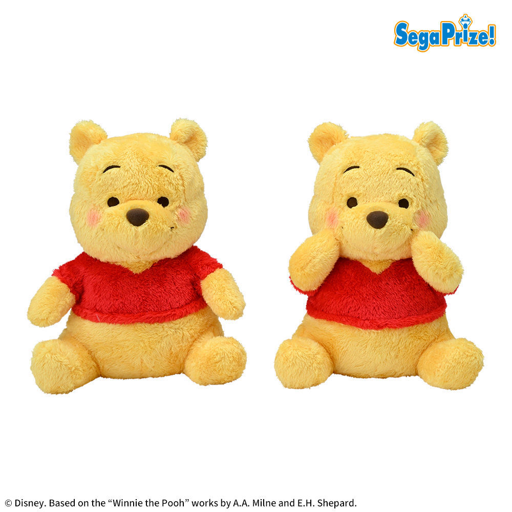 くまのプーさん　赤いほっぺ　Lぬいぐるみ　にっこり＆うふふ