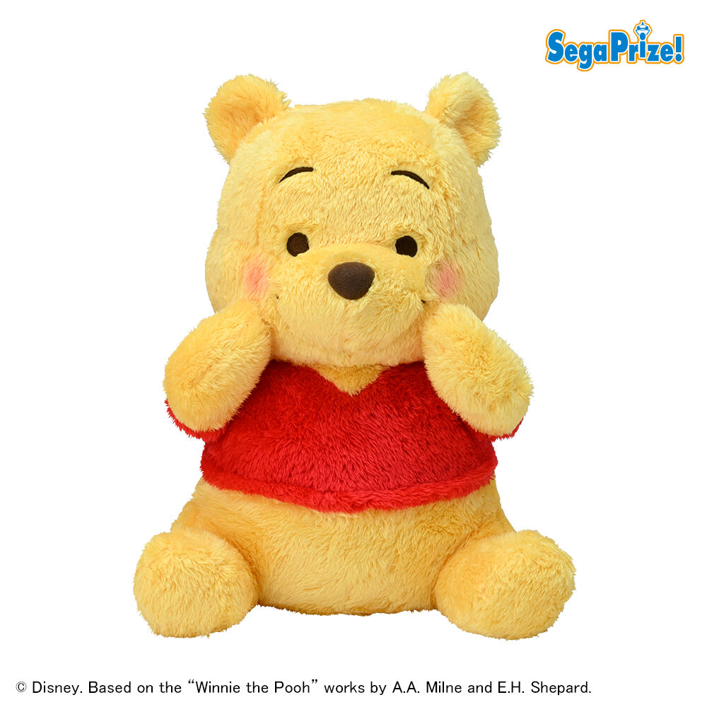 くまのプーさん　赤いほっぺ　Lぬいぐるみ　にっこり＆うふふ