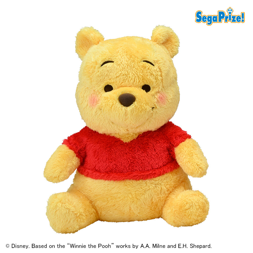 くまのプーさん　赤いほっぺ　Lぬいぐるみ　にっこり＆うふふ