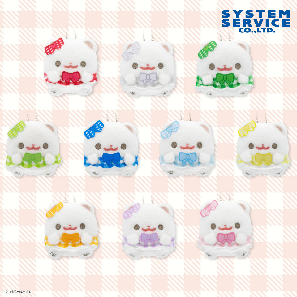 ポメラニアンもち カラードレスマスコットキーチェーン