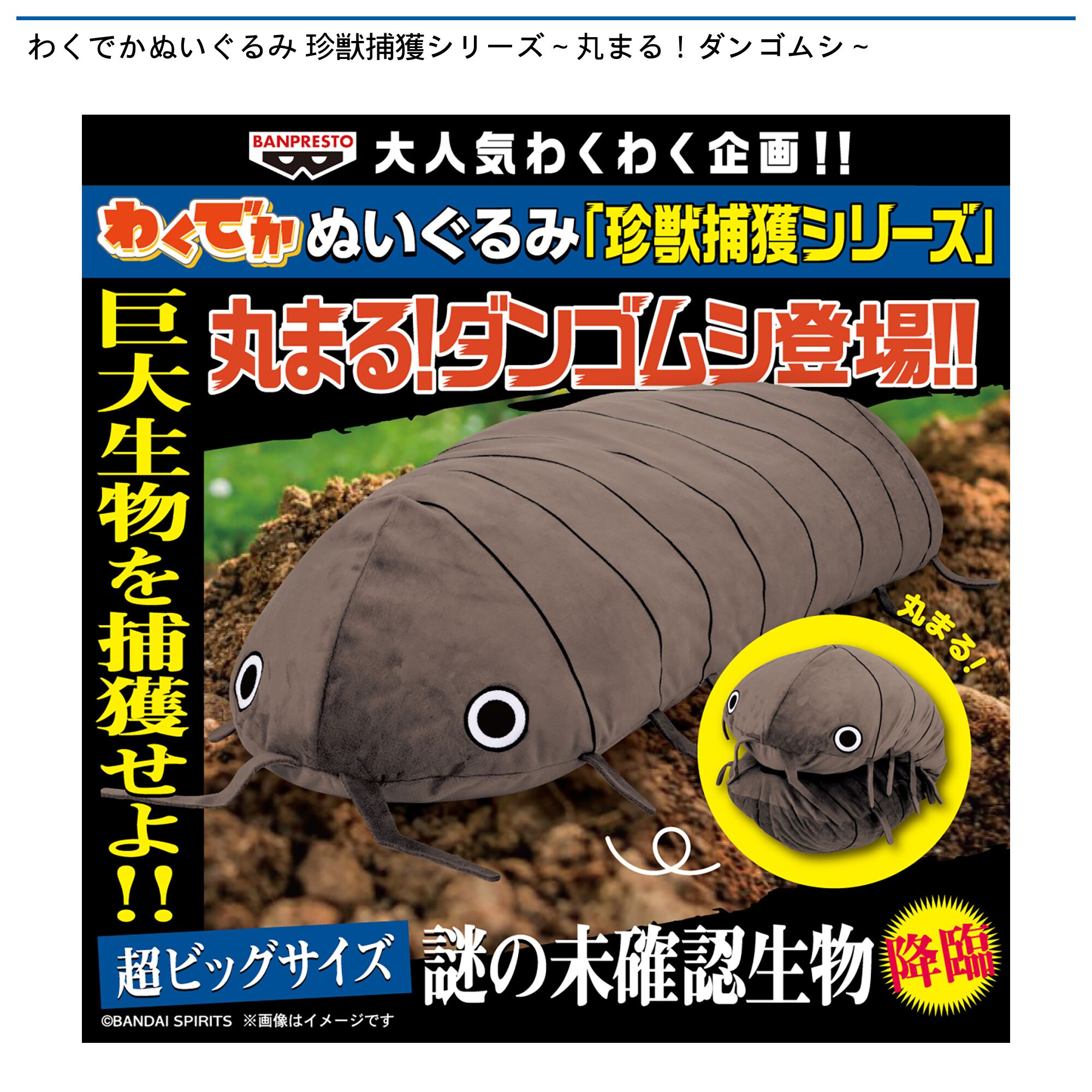 わくでかぬいぐるみ 珍獣捕獲シリーズ～丸まる！ダンゴムシ～