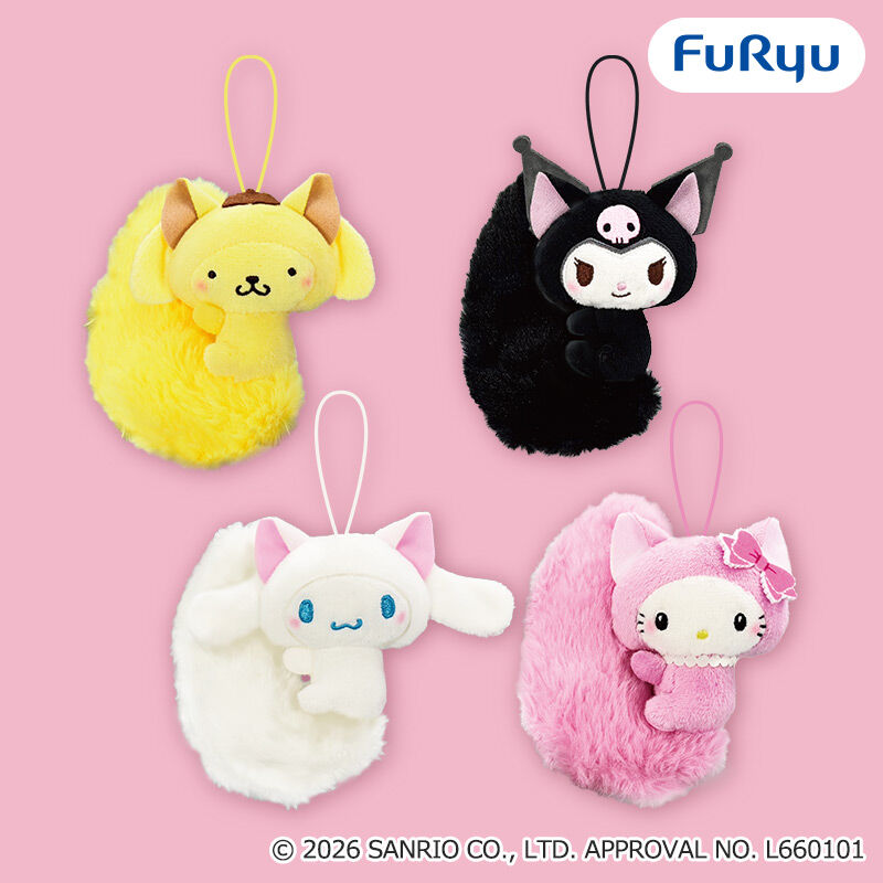 サンリオキャラクターズ 平成レトロふわふわしっぽマスコット