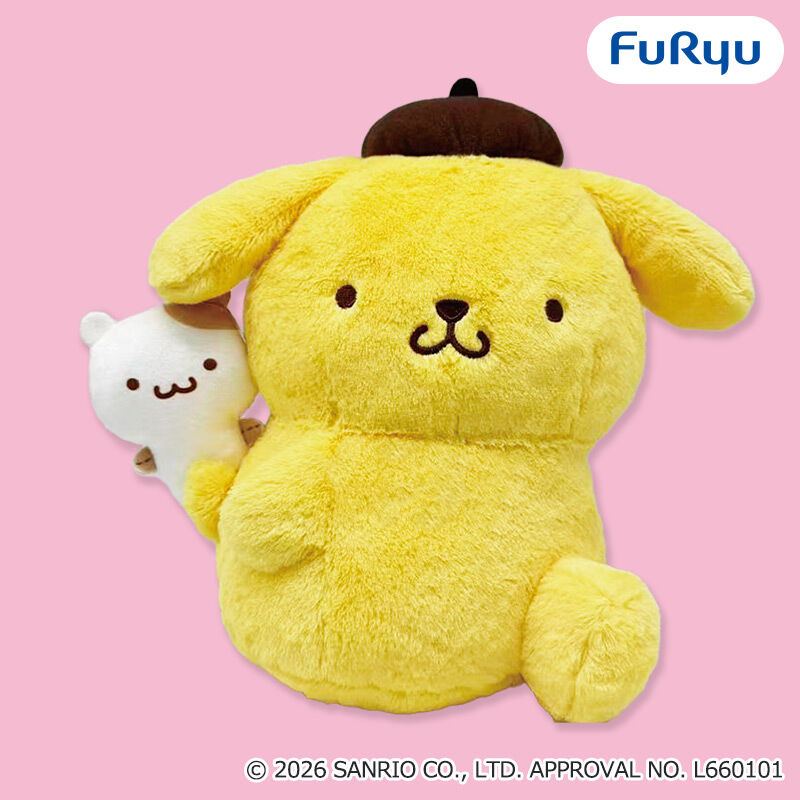 ポムポムプリン ふりむきおんぶペアぬいぐるみ