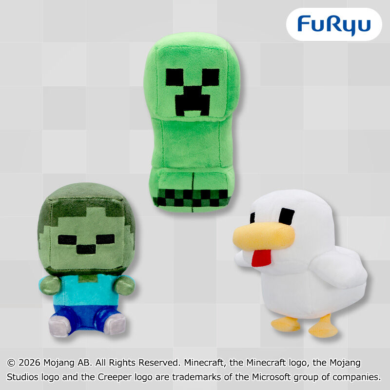 マインクラフト ぬいぐるみ：赤ちゃんゾンビ：ニワトリ：クリーパー