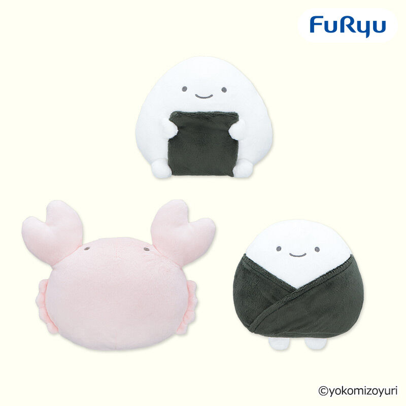 なんでもいきもの ぬいぐるみ（カニとのりおにぎり）