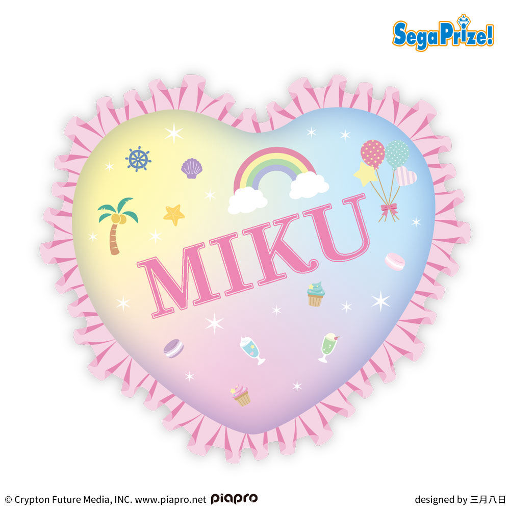 初音ミクシリーズ　ふわぷち　[PtZ]ハート型クッション“初音ミク”