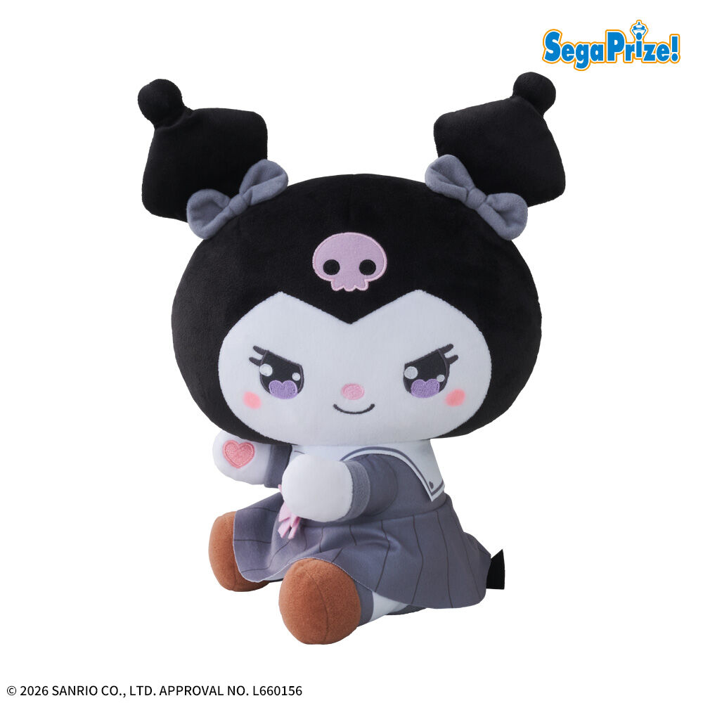 ゆるかわ　サンリオキャラクターズ　Lぬいぐるみ“クロミ”　YK学園高等部