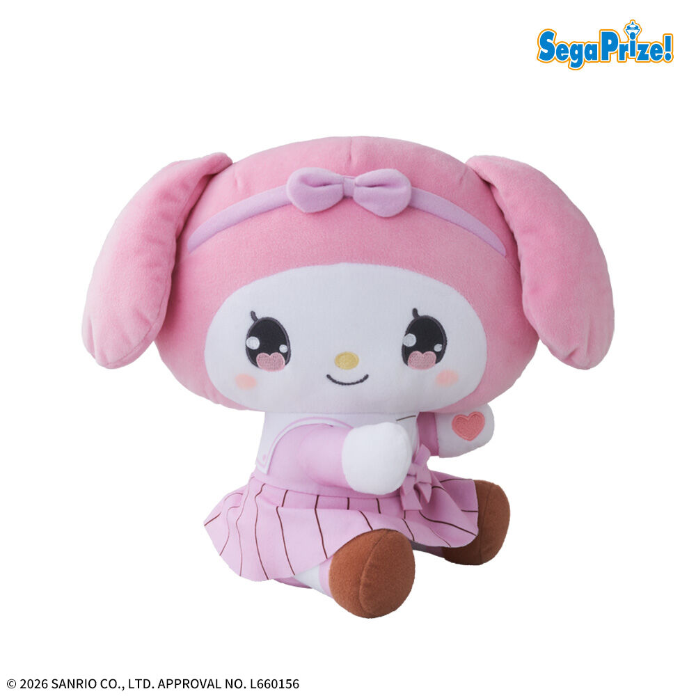 ゆるかわ　サンリオキャラクターズ　Lぬいぐるみ“マイメロディ”　YK学園高等部