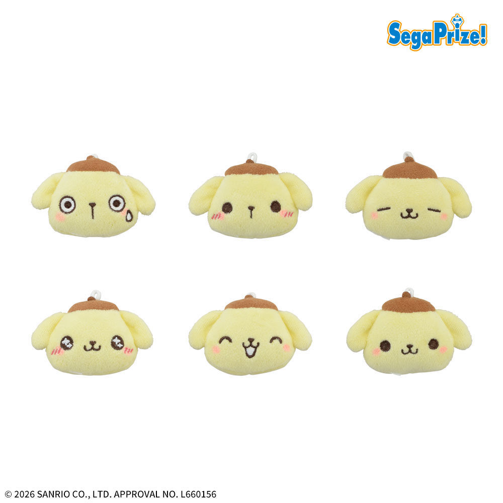 ゆるかわ　サンリオキャラクターズ　プチフェイスマスコット“ポムポムプリン”　～祝30周年～（XS）