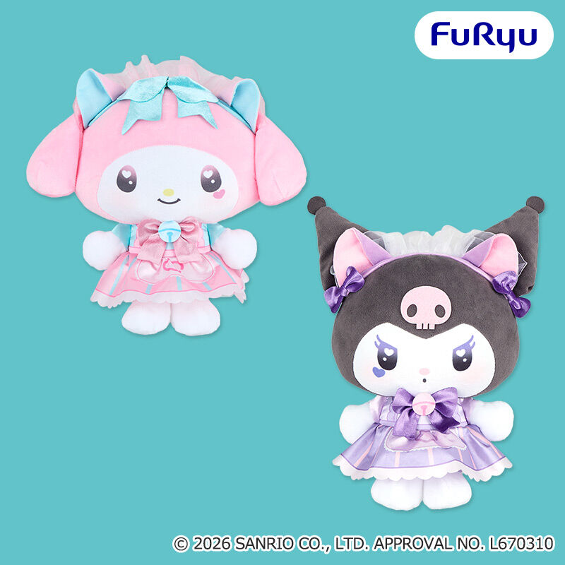 マイメロディ・クロミ ねこみみメイドカフェBIGぬいぐるみ