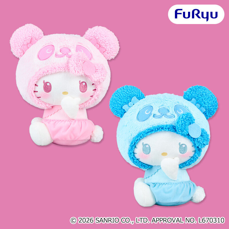 パンダ ハローキティ もこもこベイビーBIGぬいぐるみ