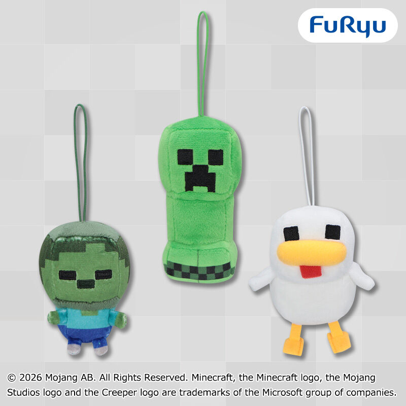 マインクラフト マスコット：赤ちゃんゾンビ：ニワトリ：クリーパー