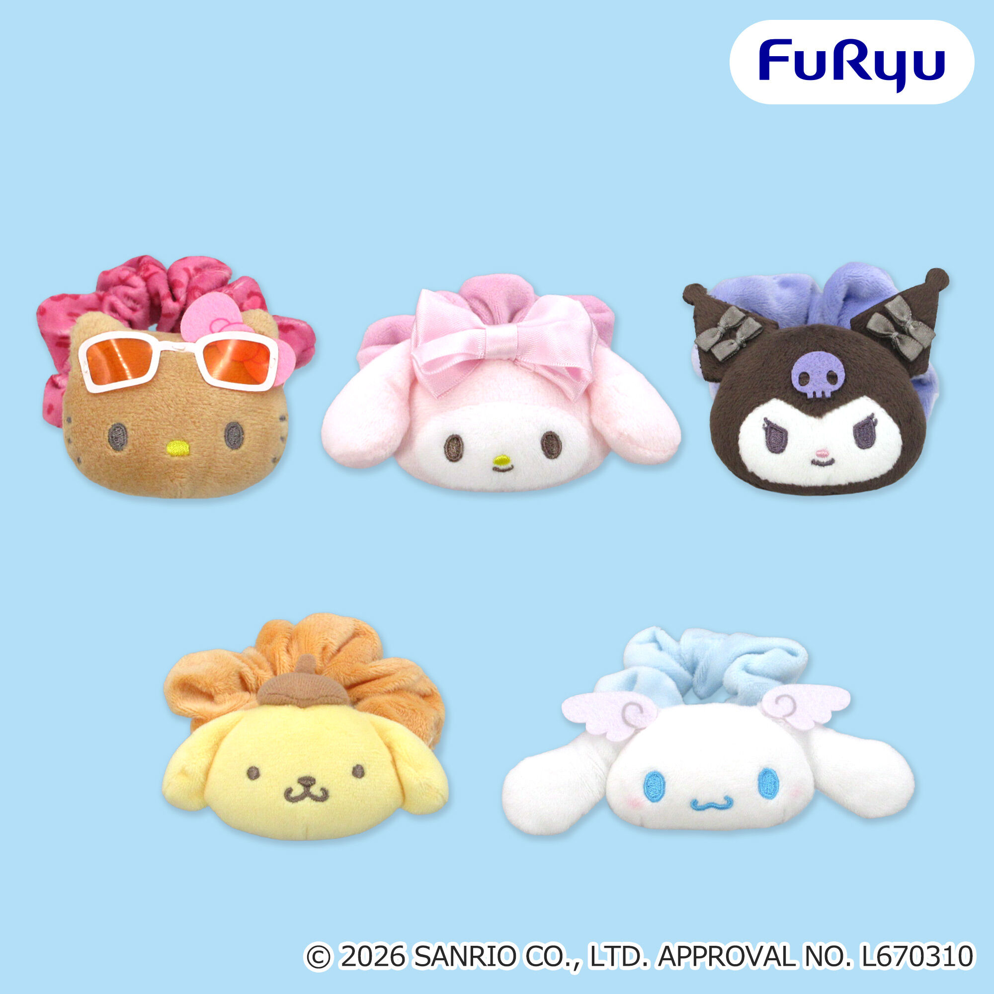 サンリオキャラクターズ SANRIO FES 2026 カラフルリンクコーデ ぴょこきゅんシュシュ