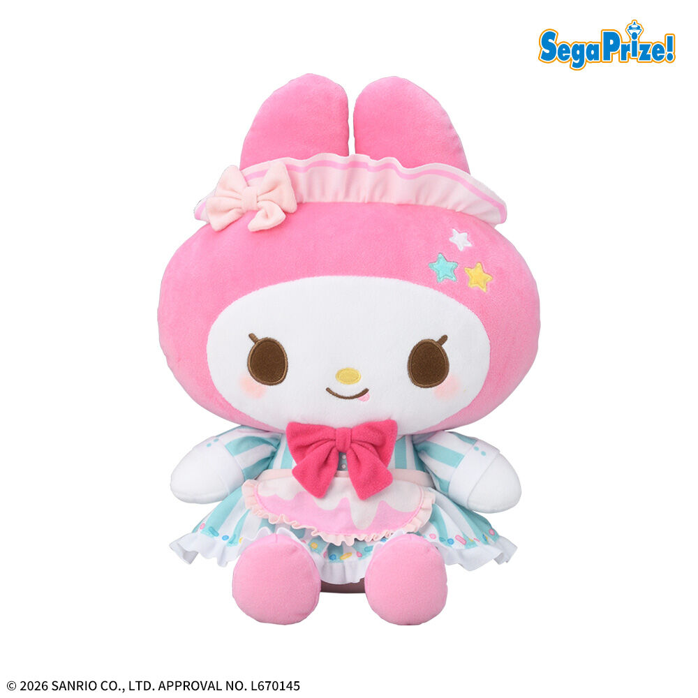ゆるかわ　サンリオキャラクターズ　Lぬいぐるみ“マイメロディ”　Pop’n Ice Stand
