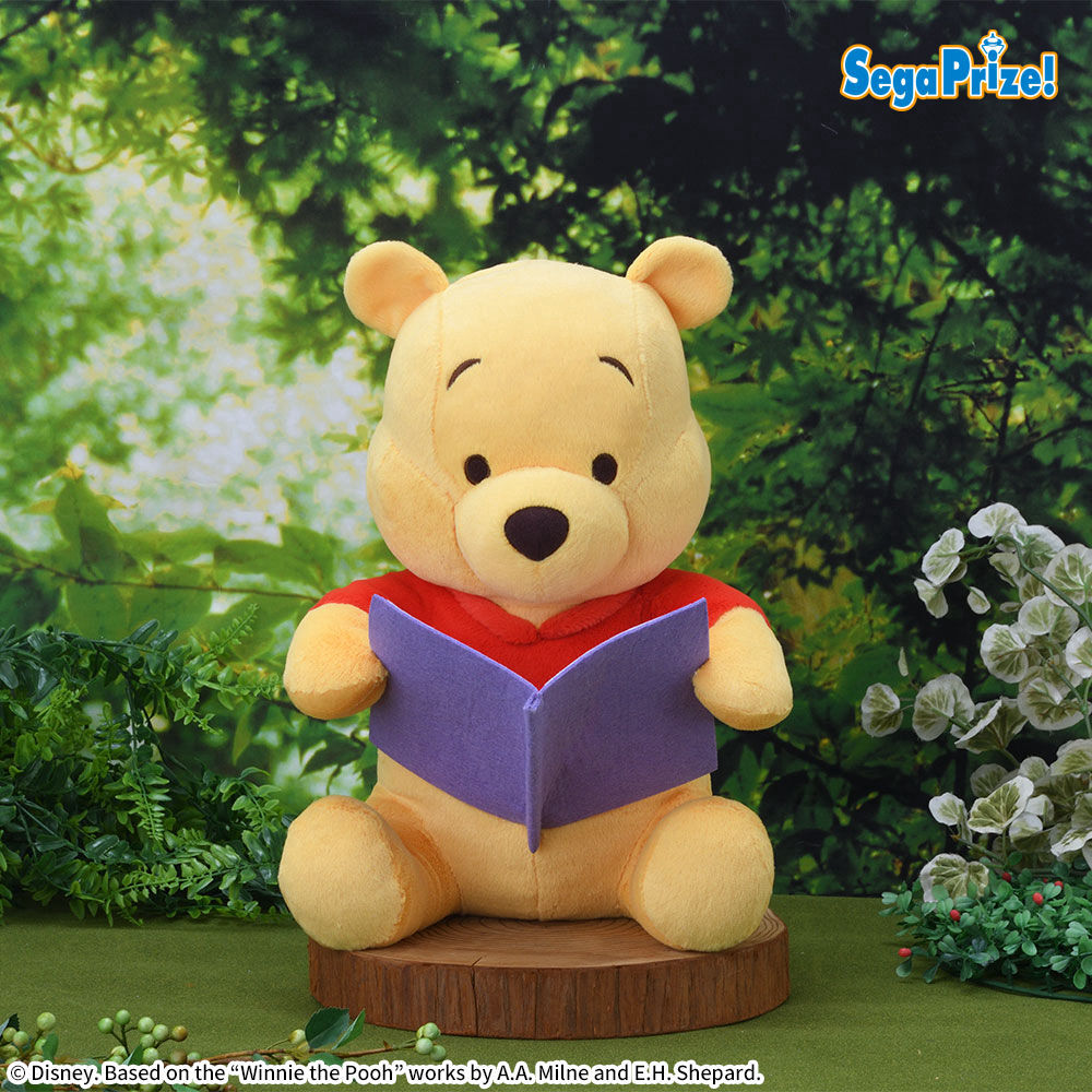 くまのプーさん　LLぬいぐるみ　読書Ver．