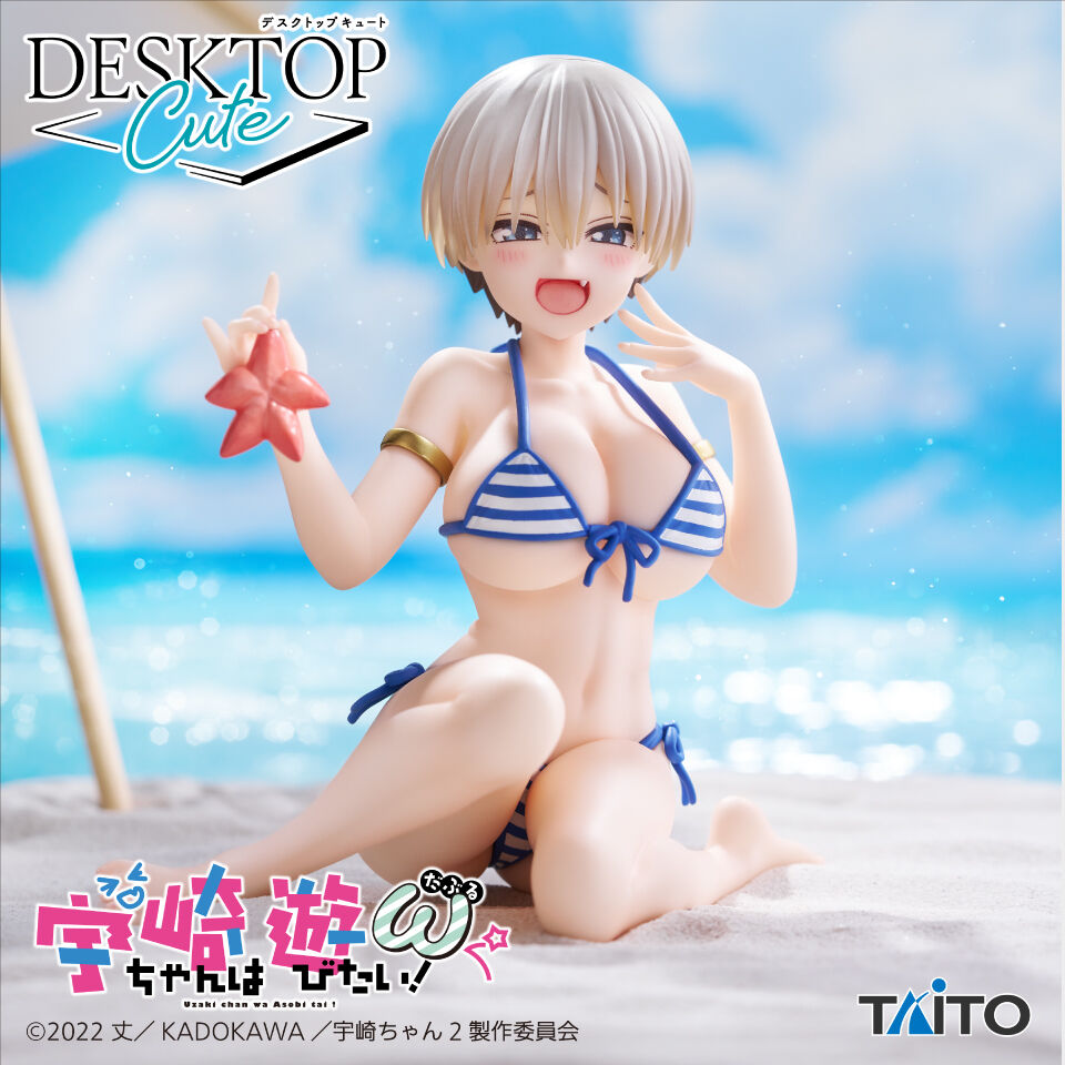 宇崎ちゃんは遊びたい！ω　Desktop Cute フィギュア　宇崎花～浜辺で水着ver．～