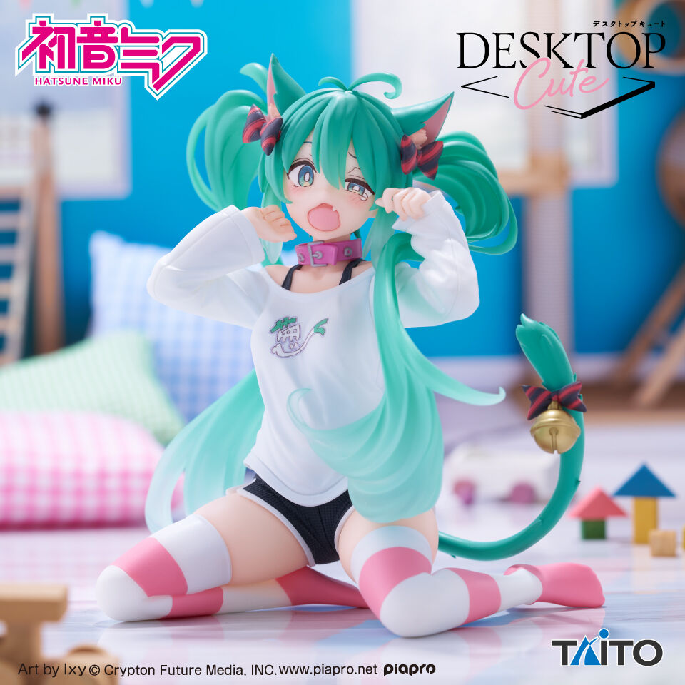 初音ミク　Desktop Cute フィギュア　～猫耳Tシャツver．～