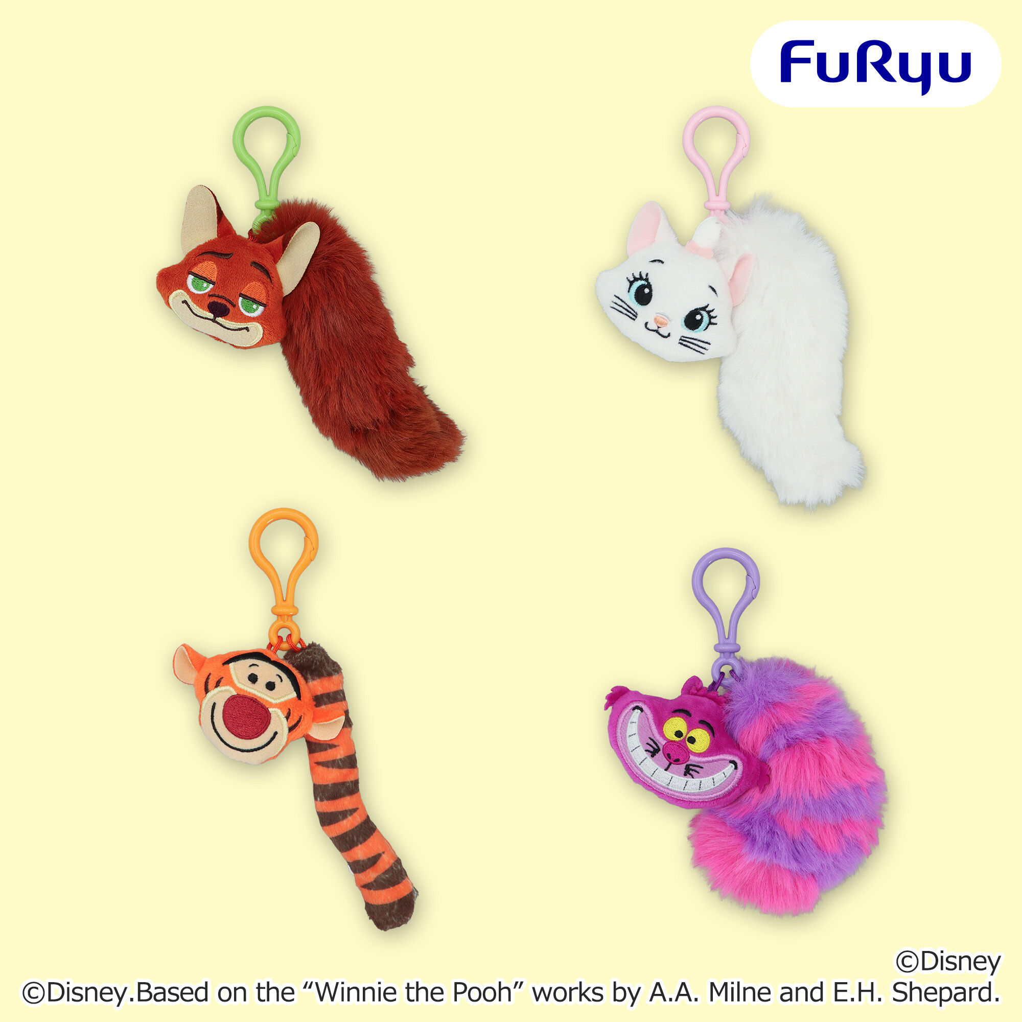 ディズニーキャラクター フェイス＆しっぽマスコット