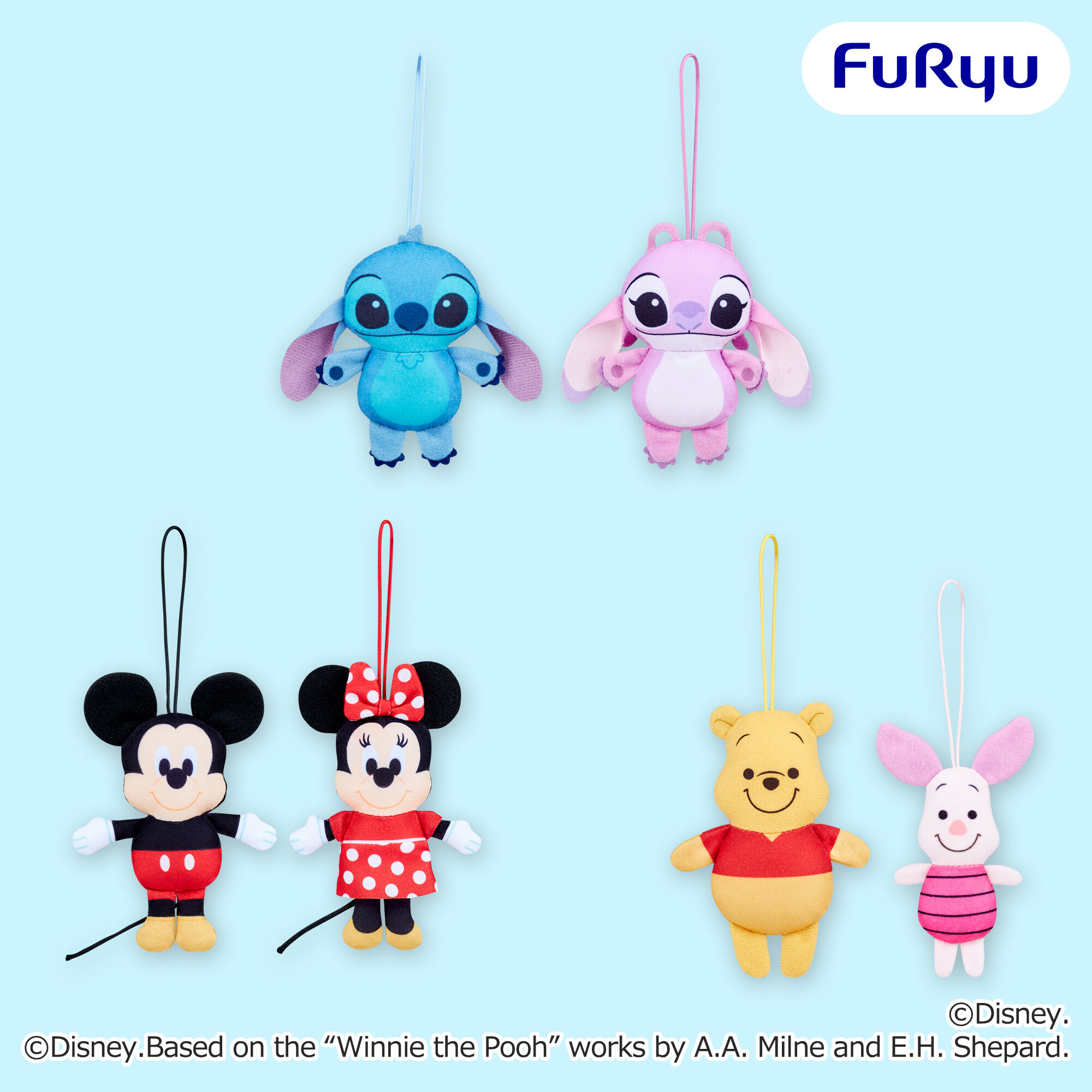 ディズニーキャラクター ぺたっとペアマスコット
