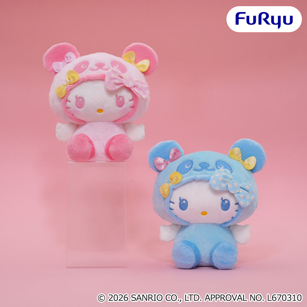 パンダ ハローキティ リボンがいっぱいBIGぬいぐるみ