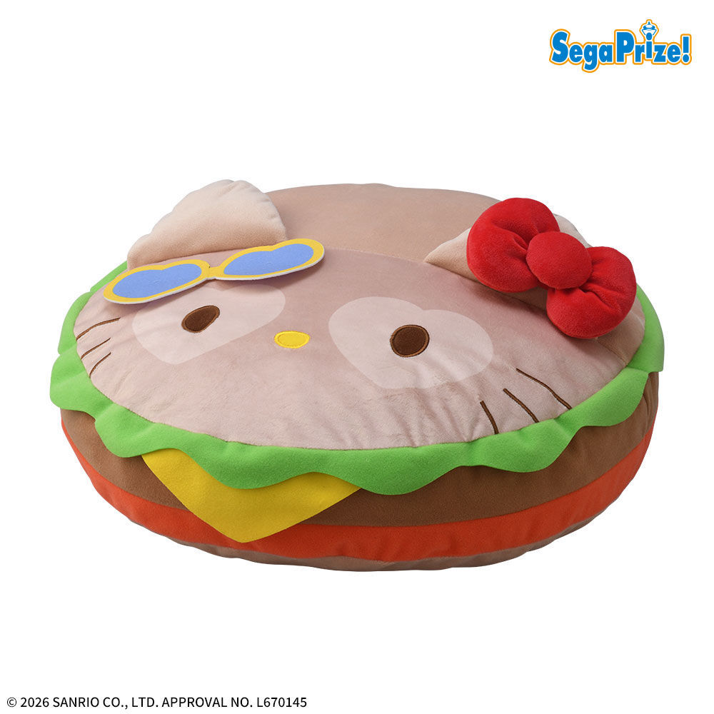 ハローキティ　[PtZ]ハンバーガークッション　Kawaii Yum Yum MART