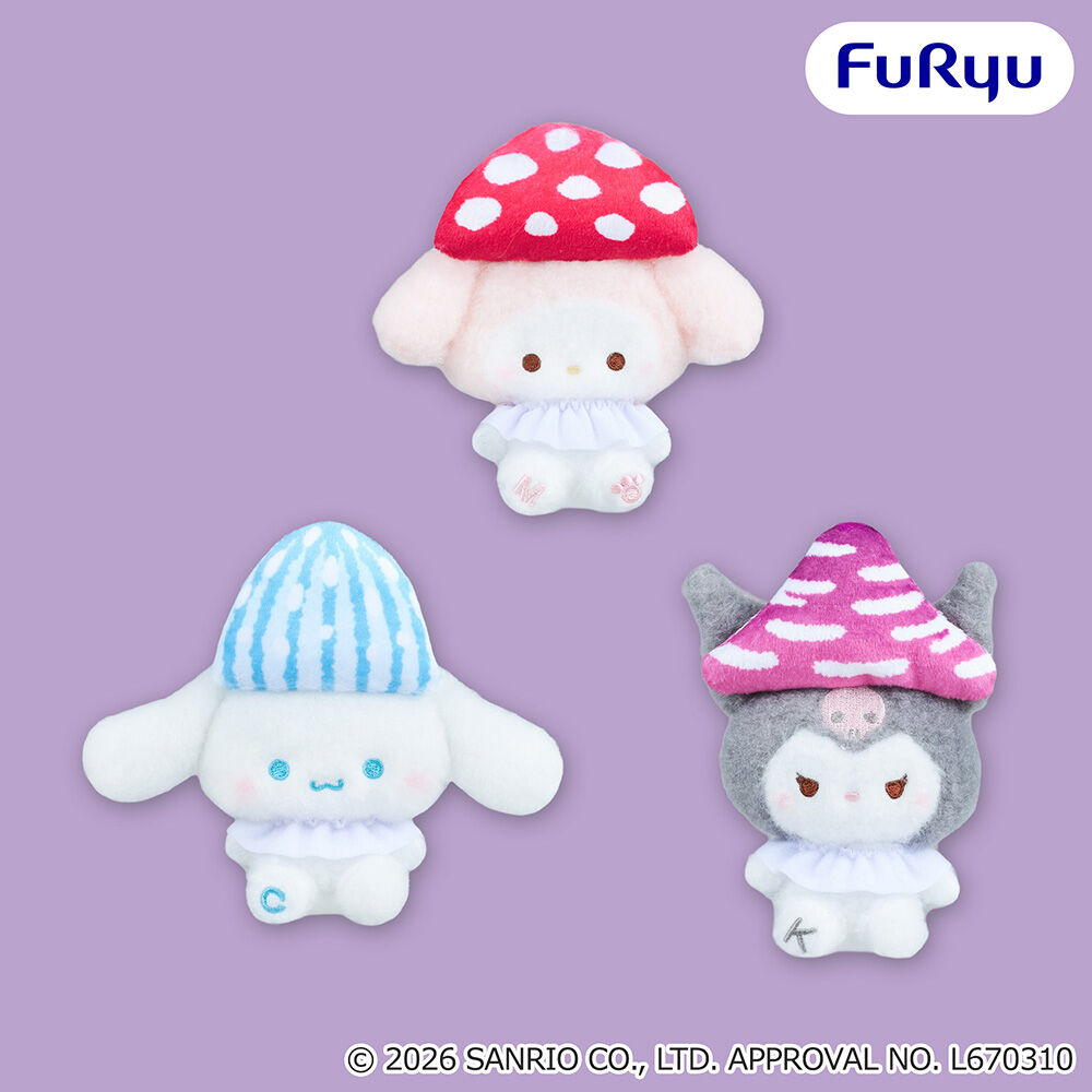サンリオキャラクターズ ミルキーボア きのこ帽子マスコット