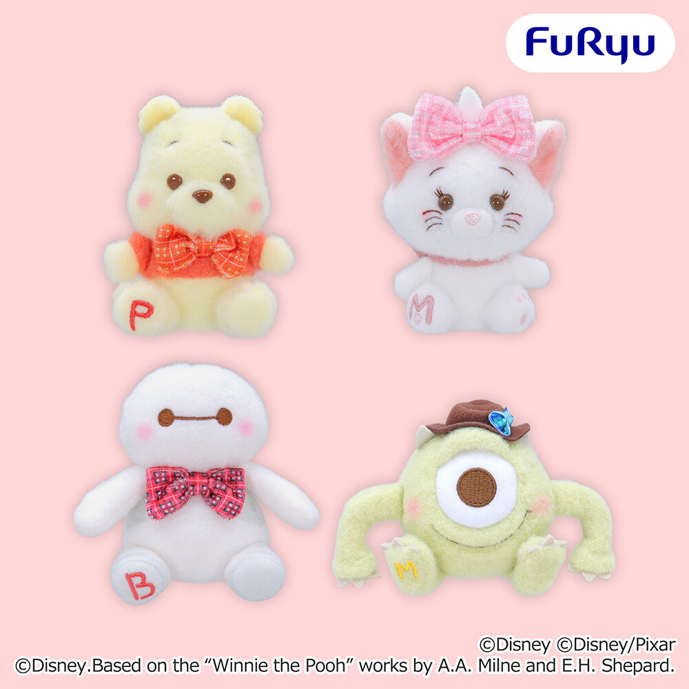 ディズニー＆ピクサーキャラクター ミルキーボア タータンチェックリボンマスコット