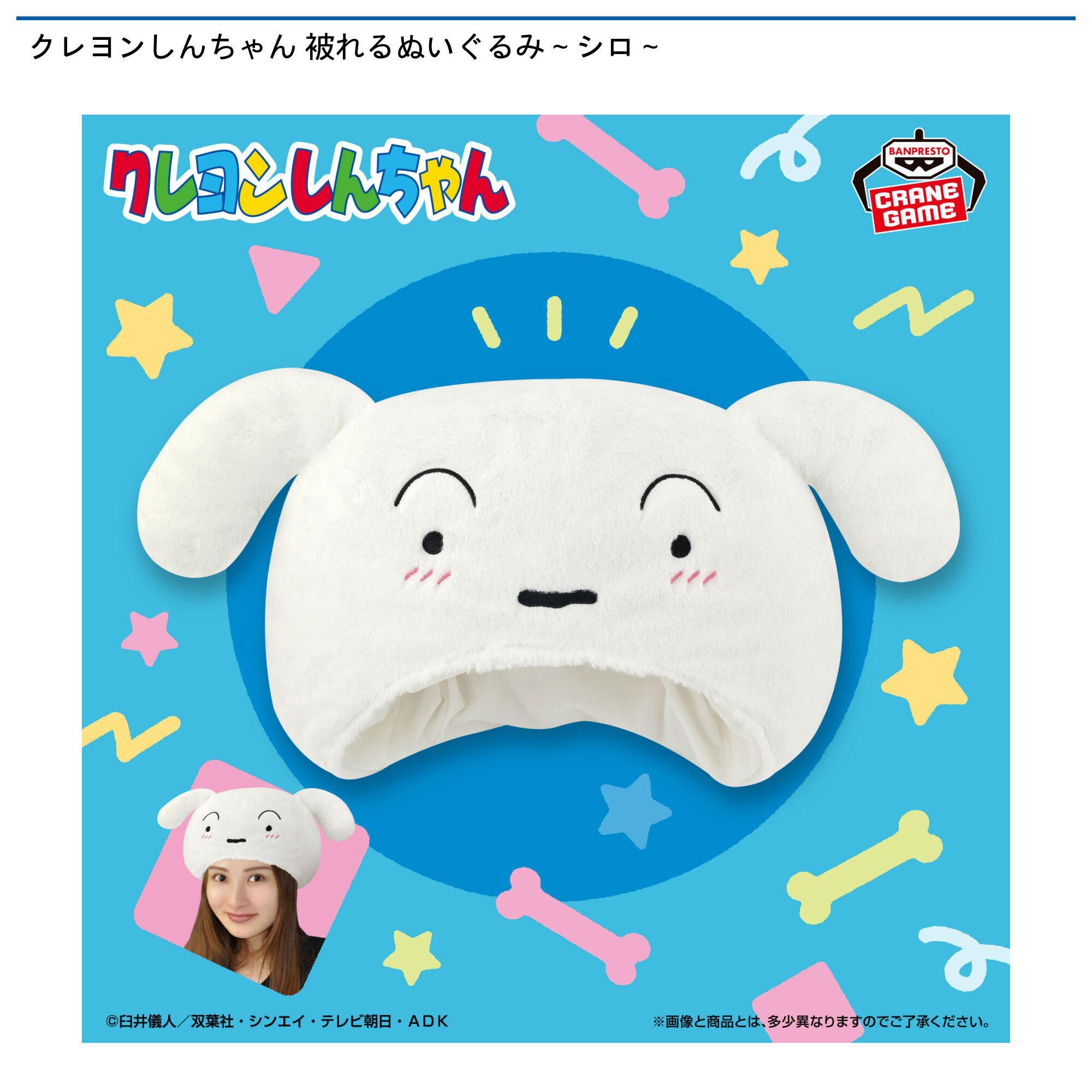 クレヨンしんちゃん 被れるぬいぐるみ～シロ～