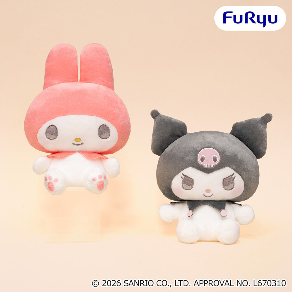 マイメロディ・クロミ きゅるりんBIGぬいぐるみ～赤ずきん＆黒ずきん～