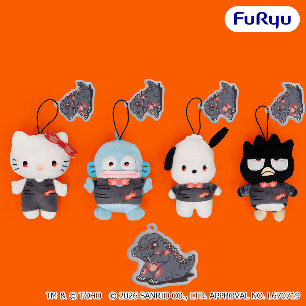 ゴジラ・サンリオキャラクターズ アクリルチャーム付きマスコット