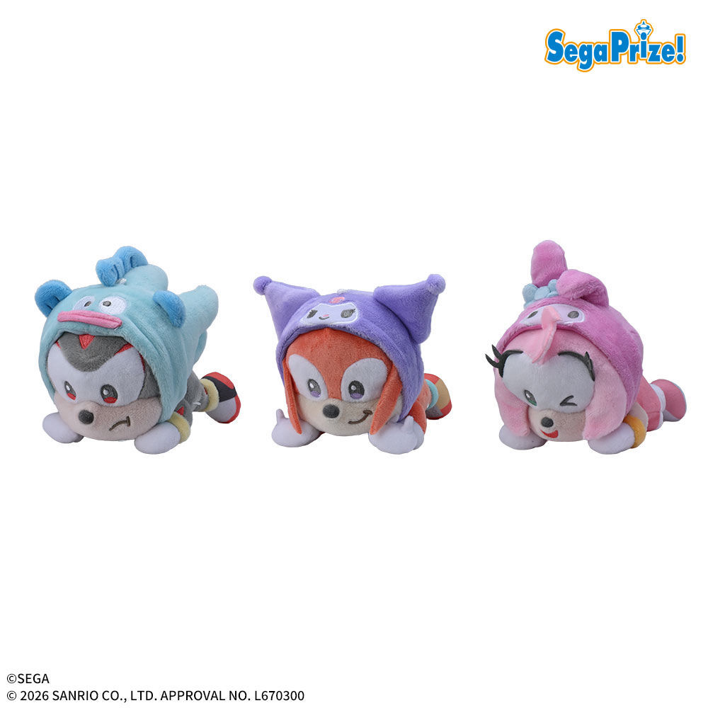 SONIC & FRIENDS×Sanrio characters　寝そべり　ミニぬいぐるみVol．2（EX）